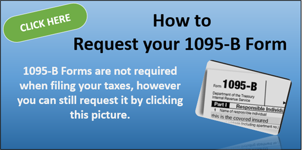 Graphic for how to request a 1095-B Tax Form